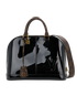 Alma PM Vernis, &pound;1,200, Handbags, Black/Brown, Canvas/Patent Leather, Front view